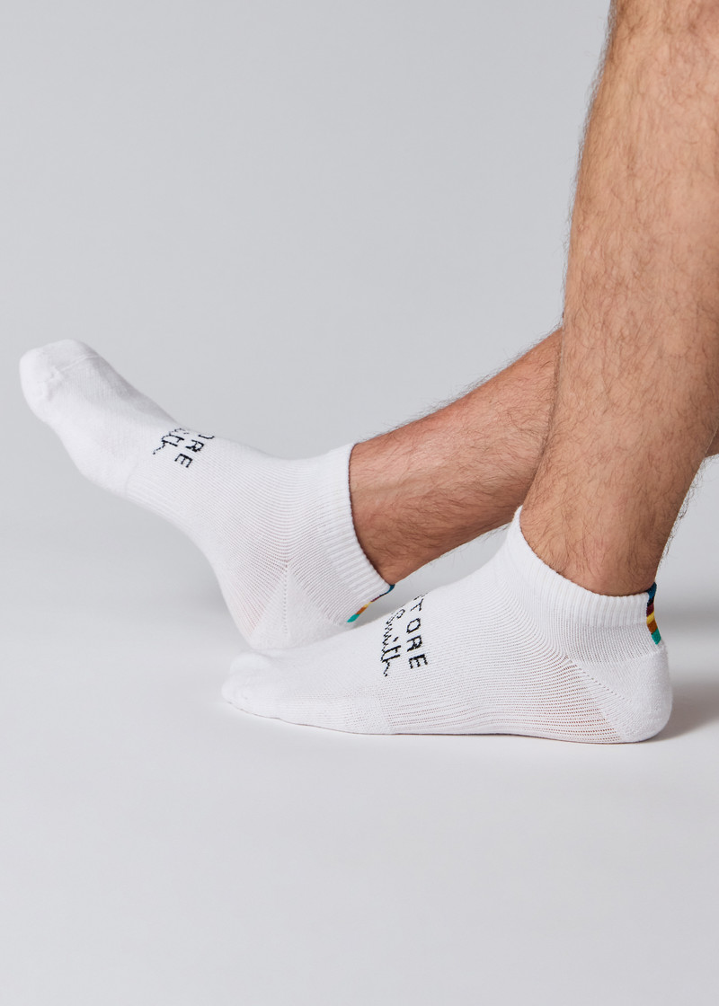 Paul Smith + Castore - White Technical Ankle Socks Two Pack 5