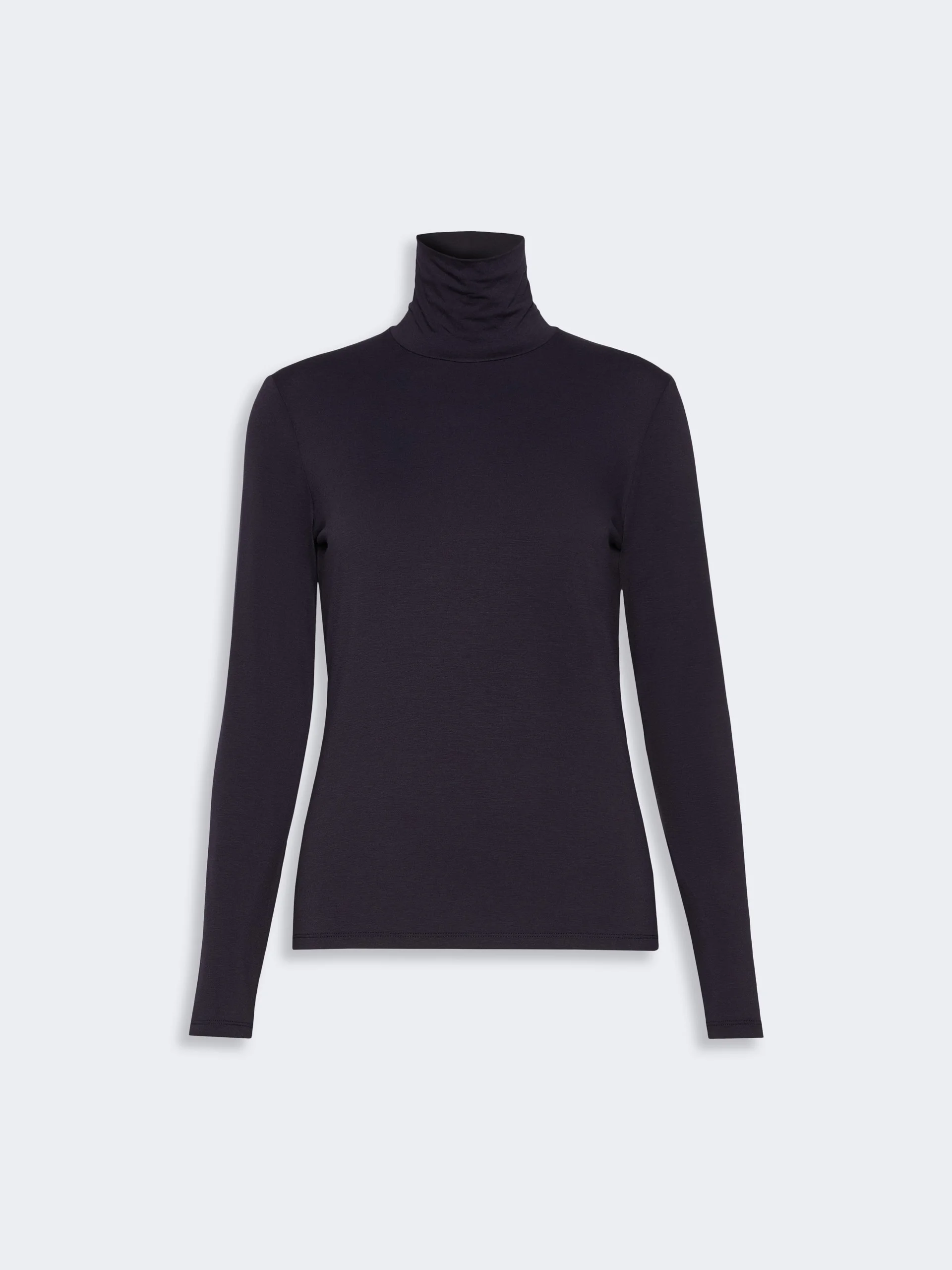 MULTIF Slim-fit top in stretch viscose jersey - NAVY - 1