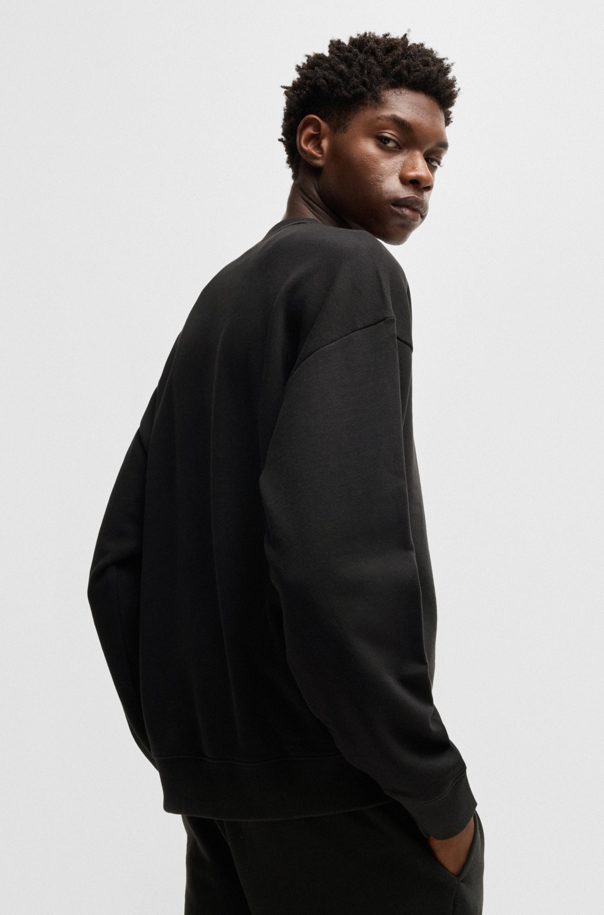 RELAXED-FIT SWEATSHIRT IN COTTON TERRY WITH LOGO PRINT - 5