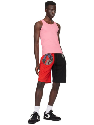 Marine Serre Red & Black Graphic Shorts outlook