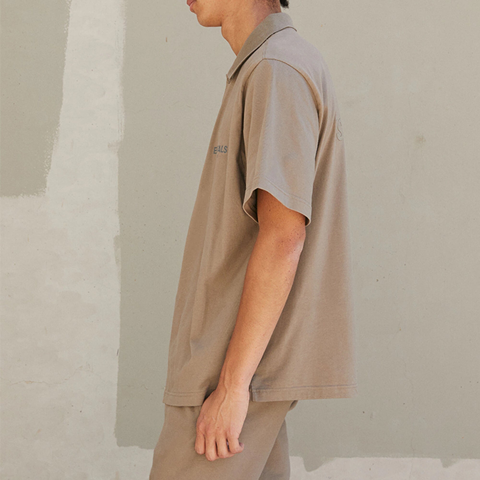 Fear of God Essentials FW21 Logo Polo Shirt 'Harvest' FOG-FW21-004 - 5