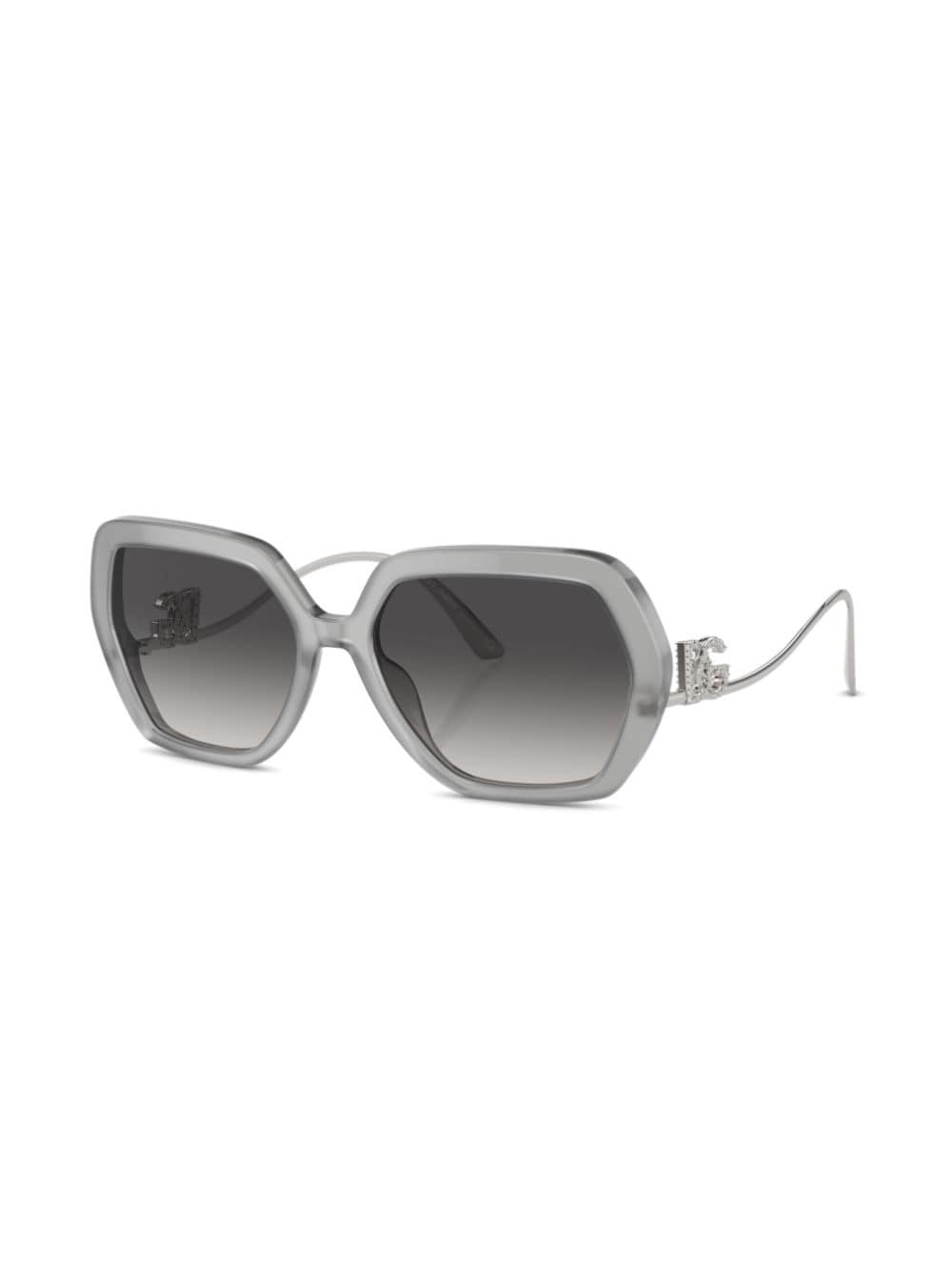 Crystal oversize-frame sunglasses - 2