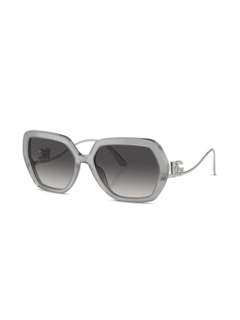 Dolce & Gabbana Crystal oversize-frame sunglasses outlook