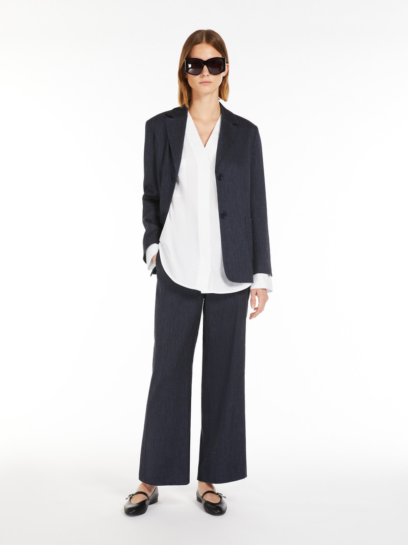 'S Max Mara DERNA Denim-effect, single-breasted jacket outlook