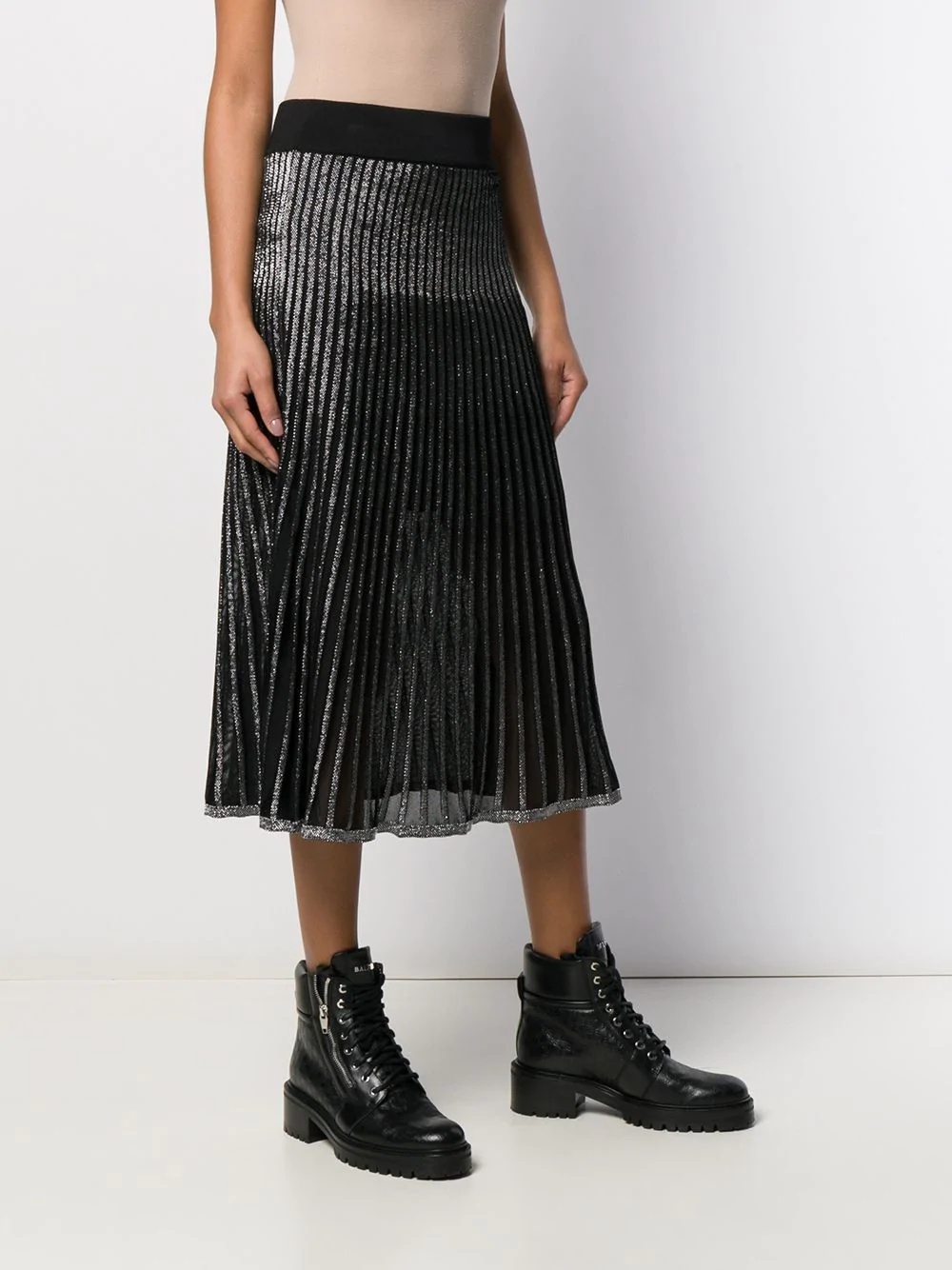 two-toned pleated skirt - 3