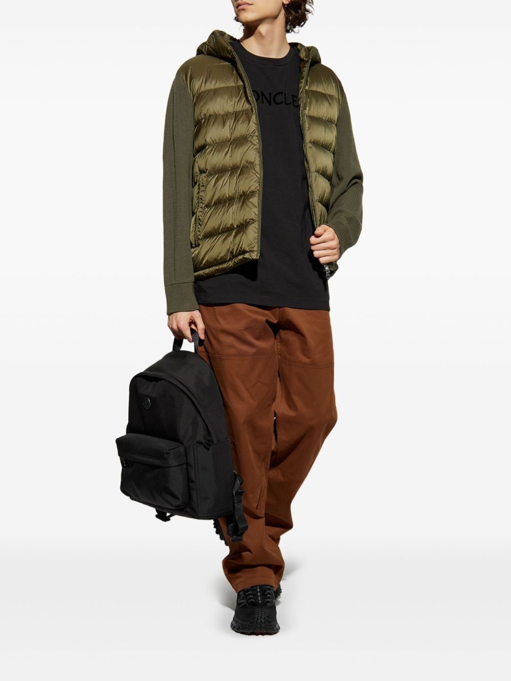panelled cardigan - 2