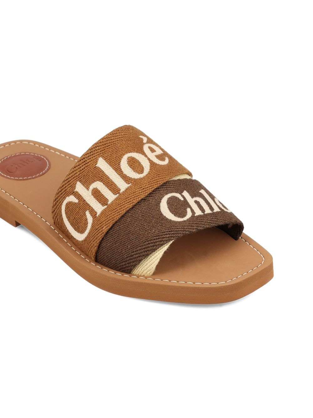 logo-print flat sandals - 4