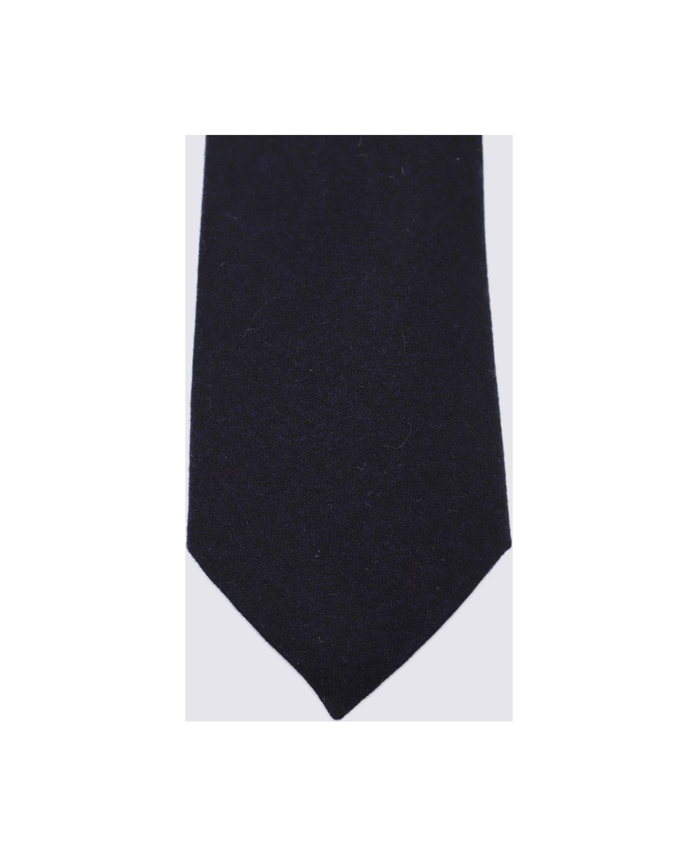 Black Wool Tie - 2