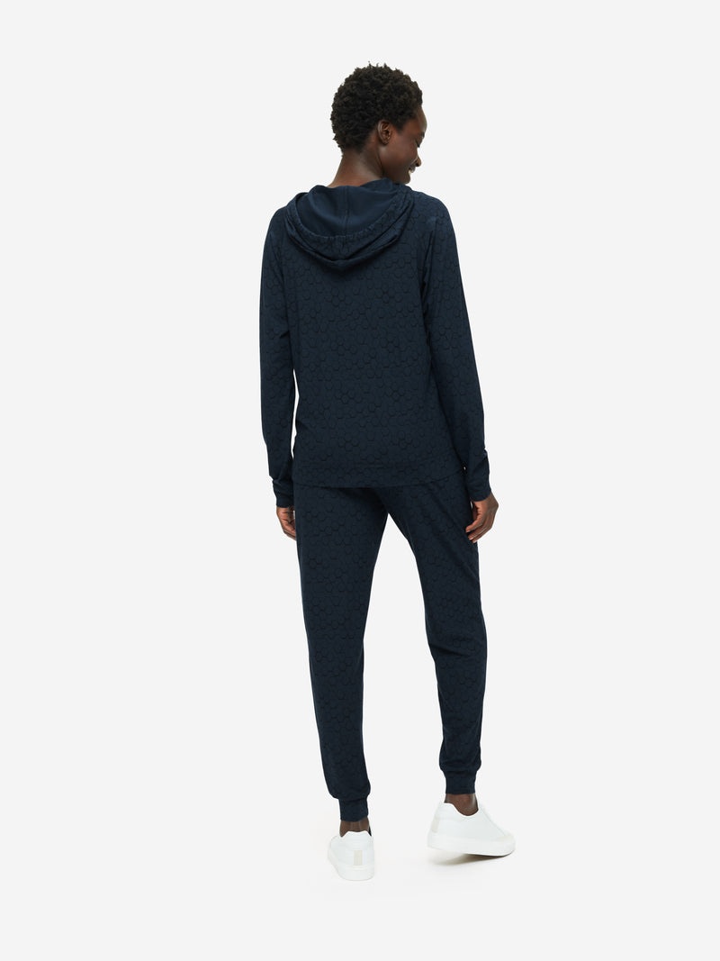 Women's Pullover Hoodie London 6 Micro Modal Stretch Navy - 6