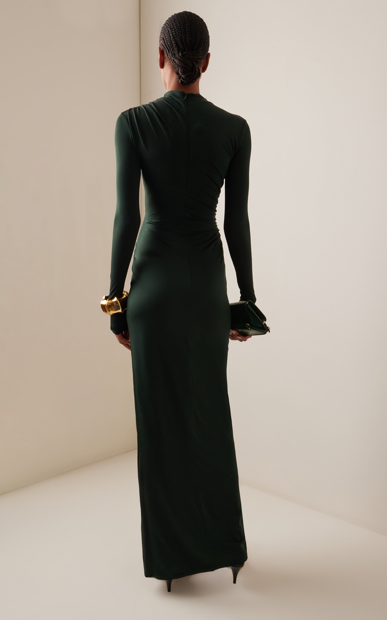 Jersey Draped Gown green - 4