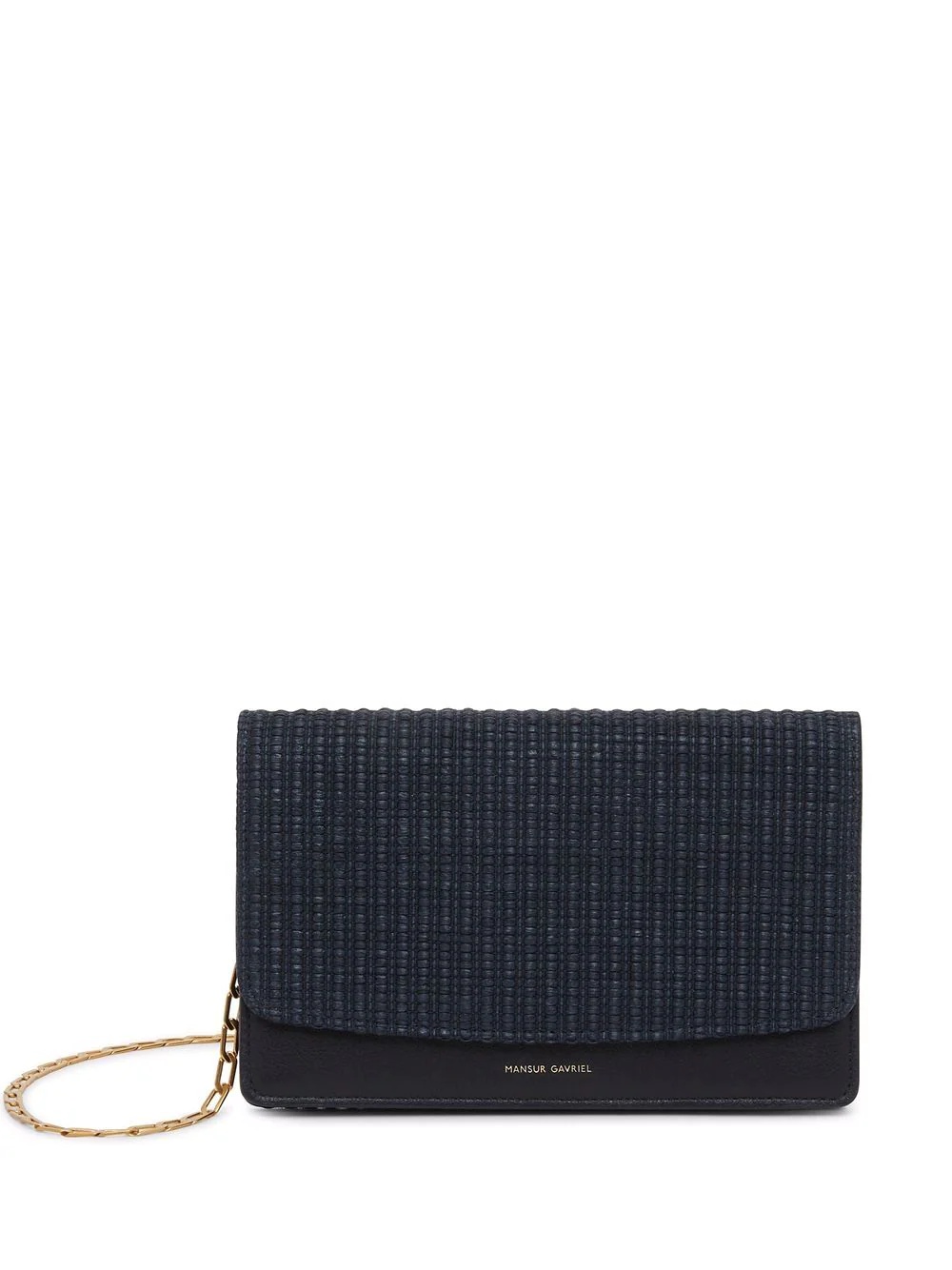 textured crossbody wallet on chain - 1