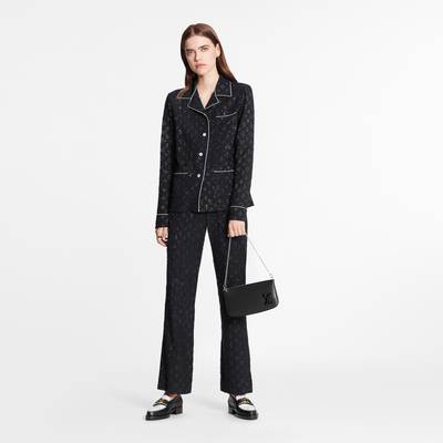 Louis Vuitton Black Pajama Top In Monogram Lurex Jacquard outlook