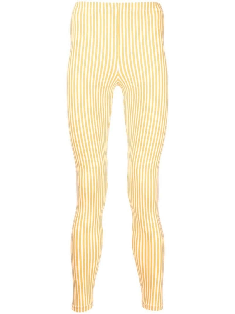 vertical-stripe leggings - 1