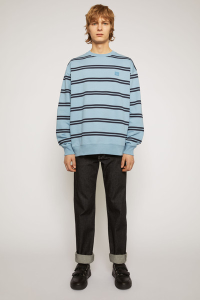 Acne Studios Oversized stripe sweatshirt mineral blue outlook