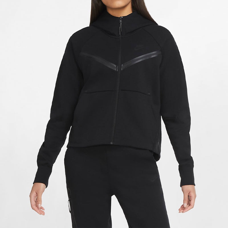 (WMNS) AS W Nike Sportswear TCH FLC WR Hoodie FZ Black CW4299-010 - 4