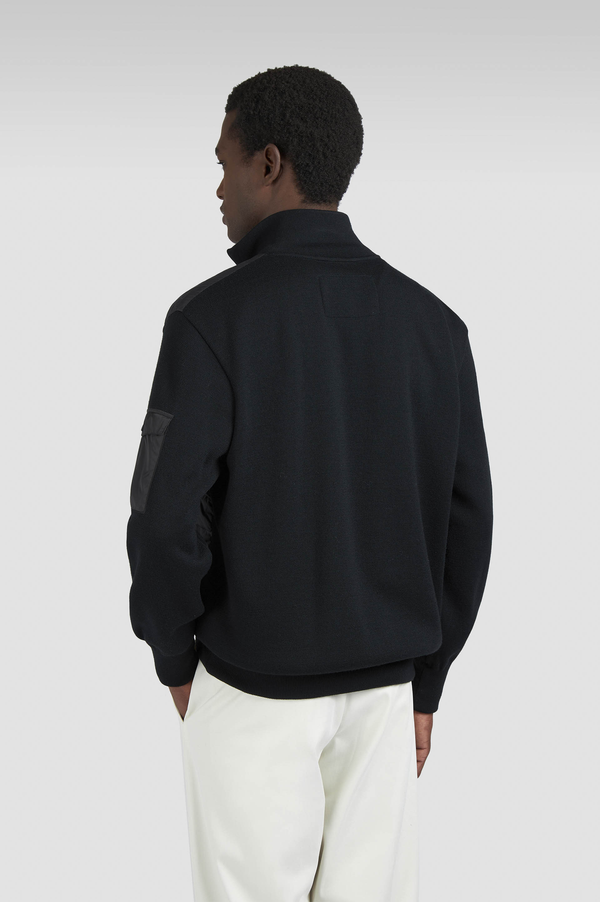 ULTRALIGHT HYBRID ZIP-UP SWEATER IN TECH WOOL - 3