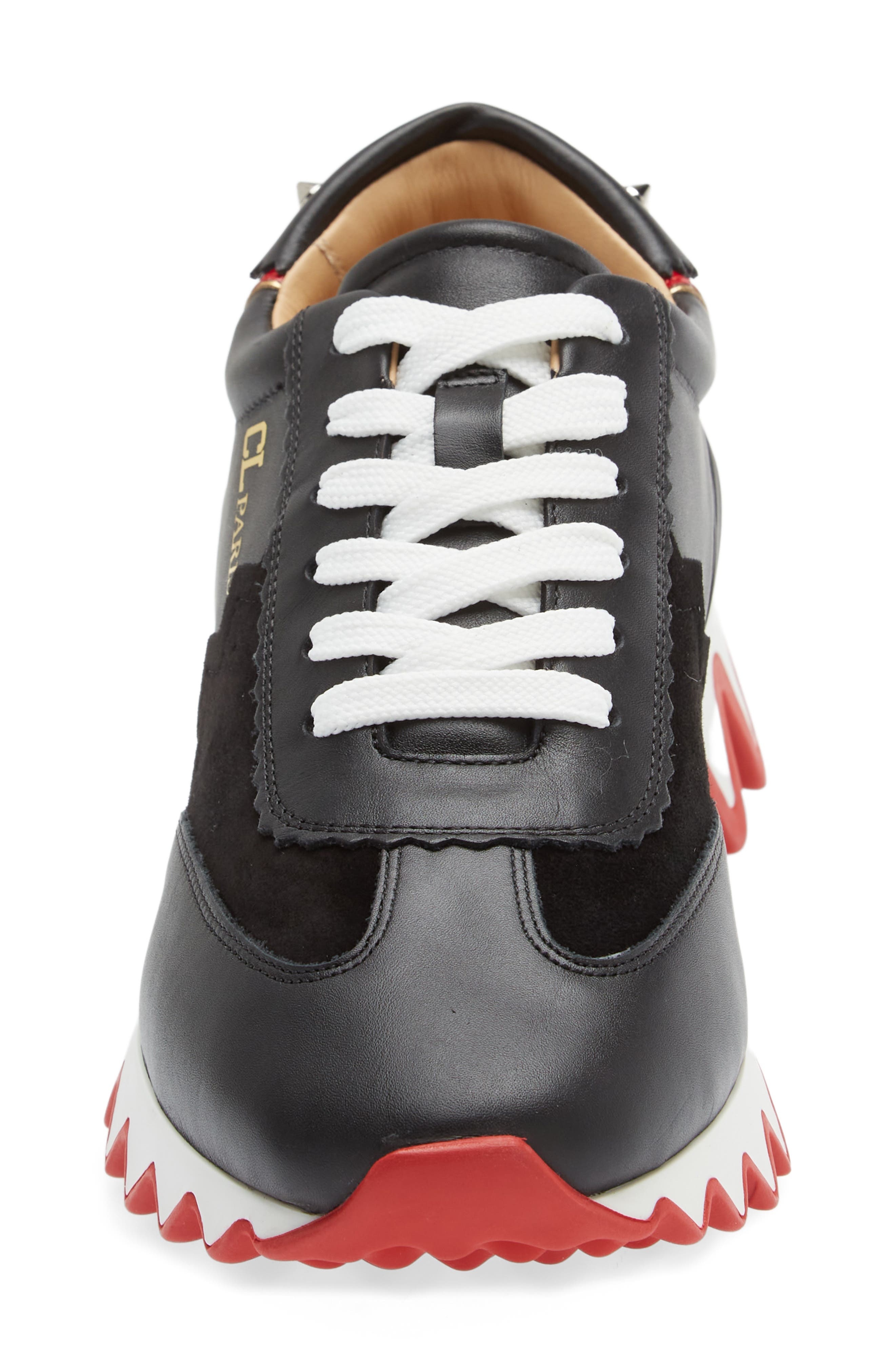 Christian Louboutin Loubishark Sneaker in Black/Red at Nordstrom - 4