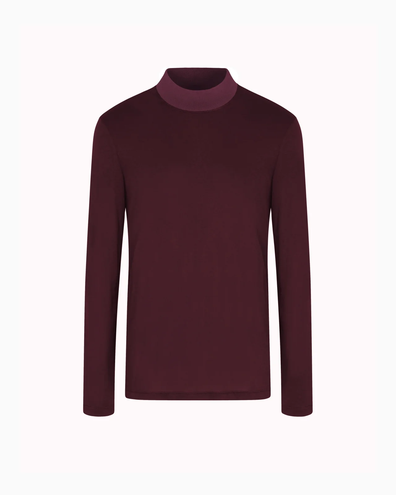 VISCOSE JERSEY MOCK-NECK JUMPER - 1