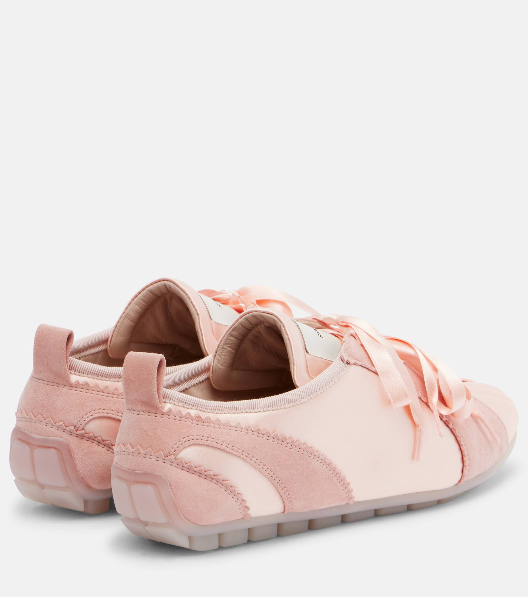 Ballerina Grip satin and suede sneakers - 2