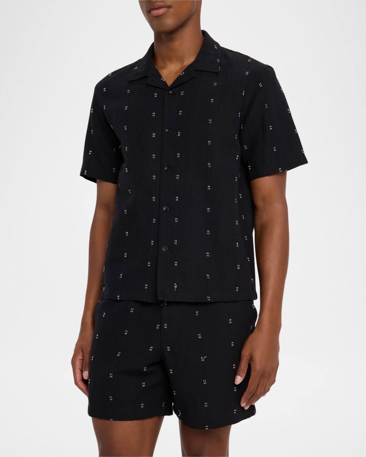 Men's Avery Embroidered Linen Camp Shirt - 4