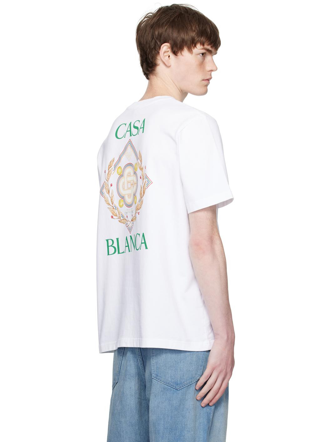 White Championship Diamond Printed T-shirt - 3