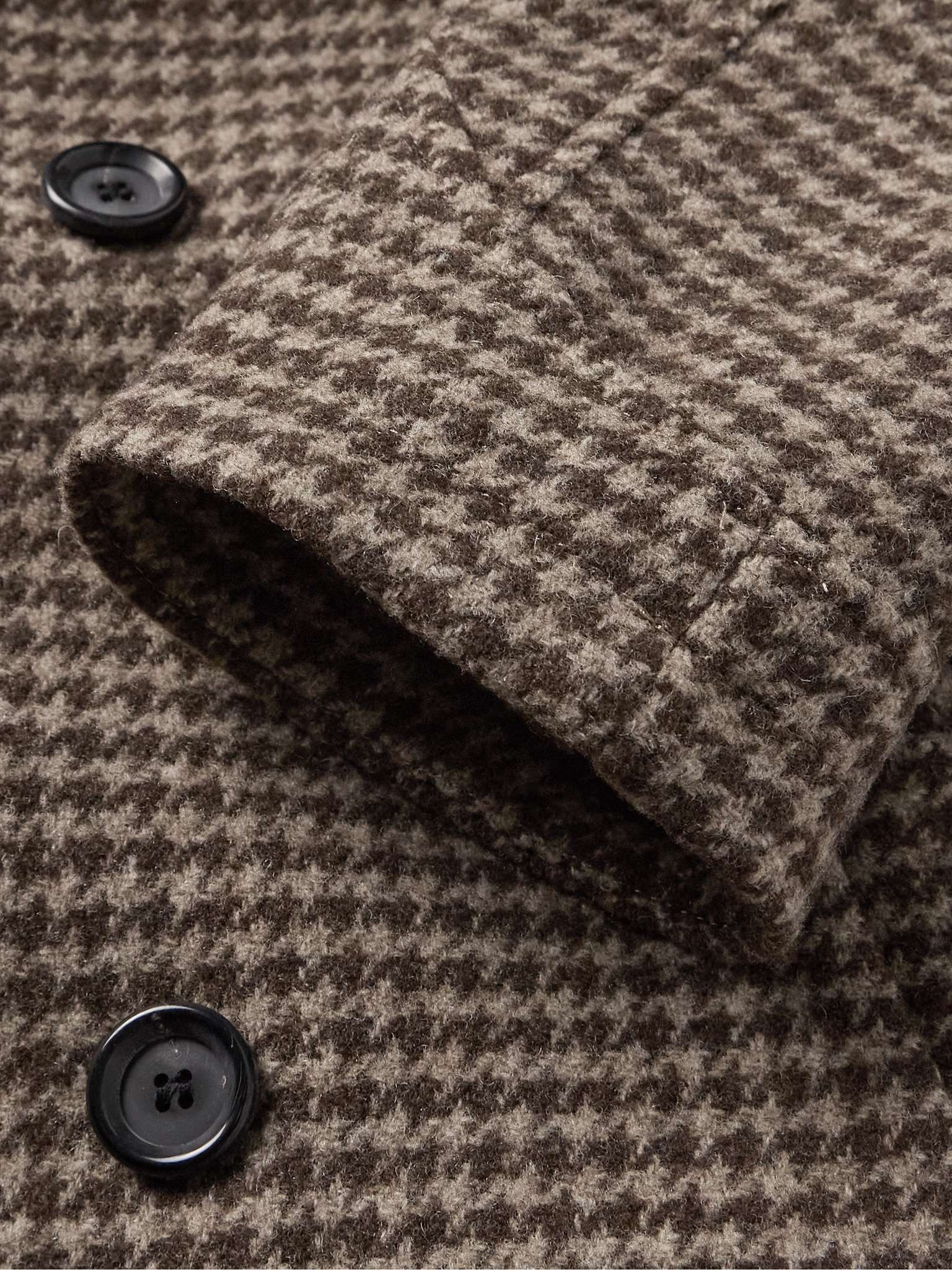 Big Double-Breasted Houndstooth Wool Coat - 3