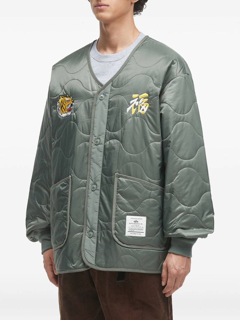 tiger-embroidered quilted jacket 3