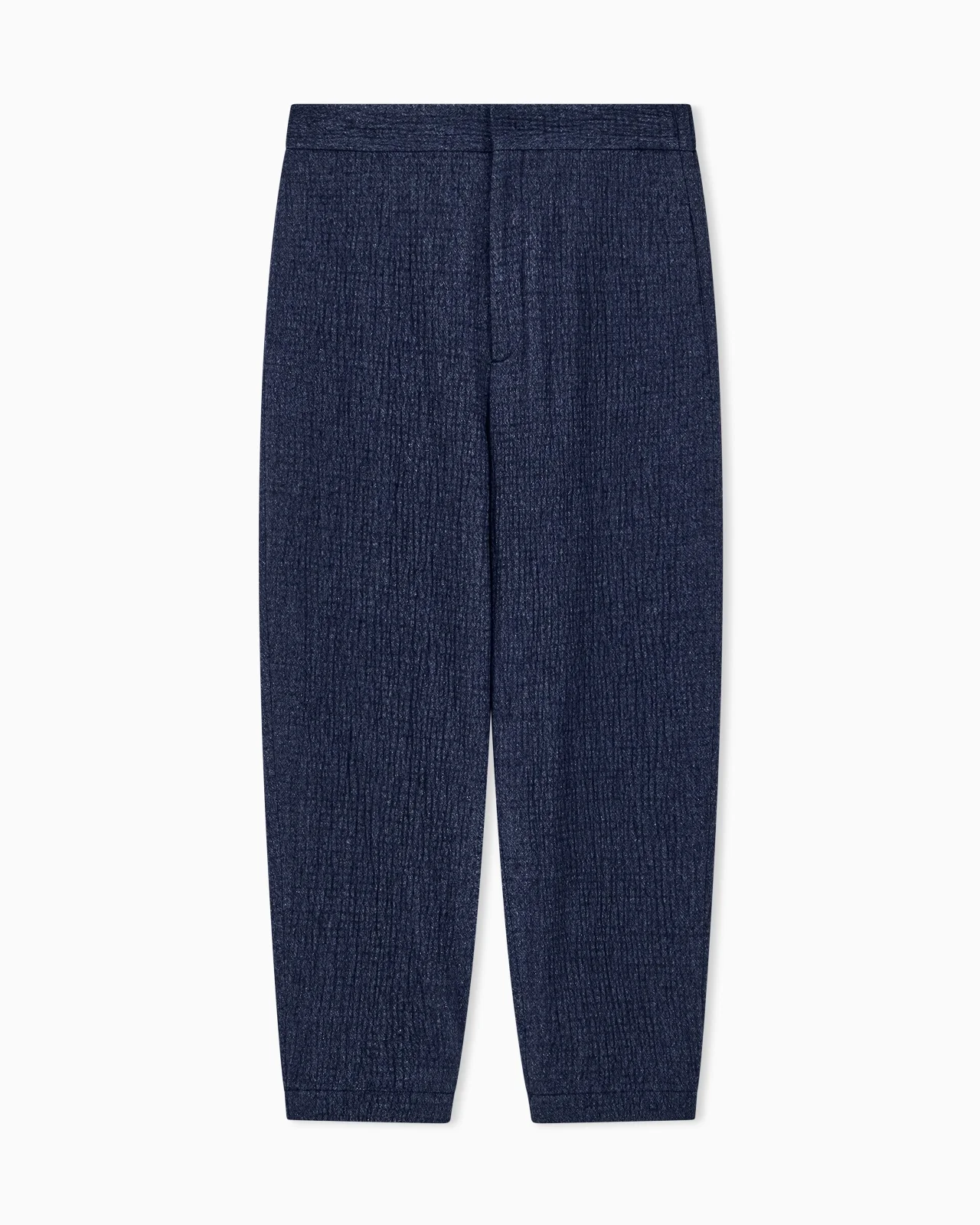 TROUSER SOFT REGULAR FIT FROISSÈ WOOL SILK CASHMERE - 1