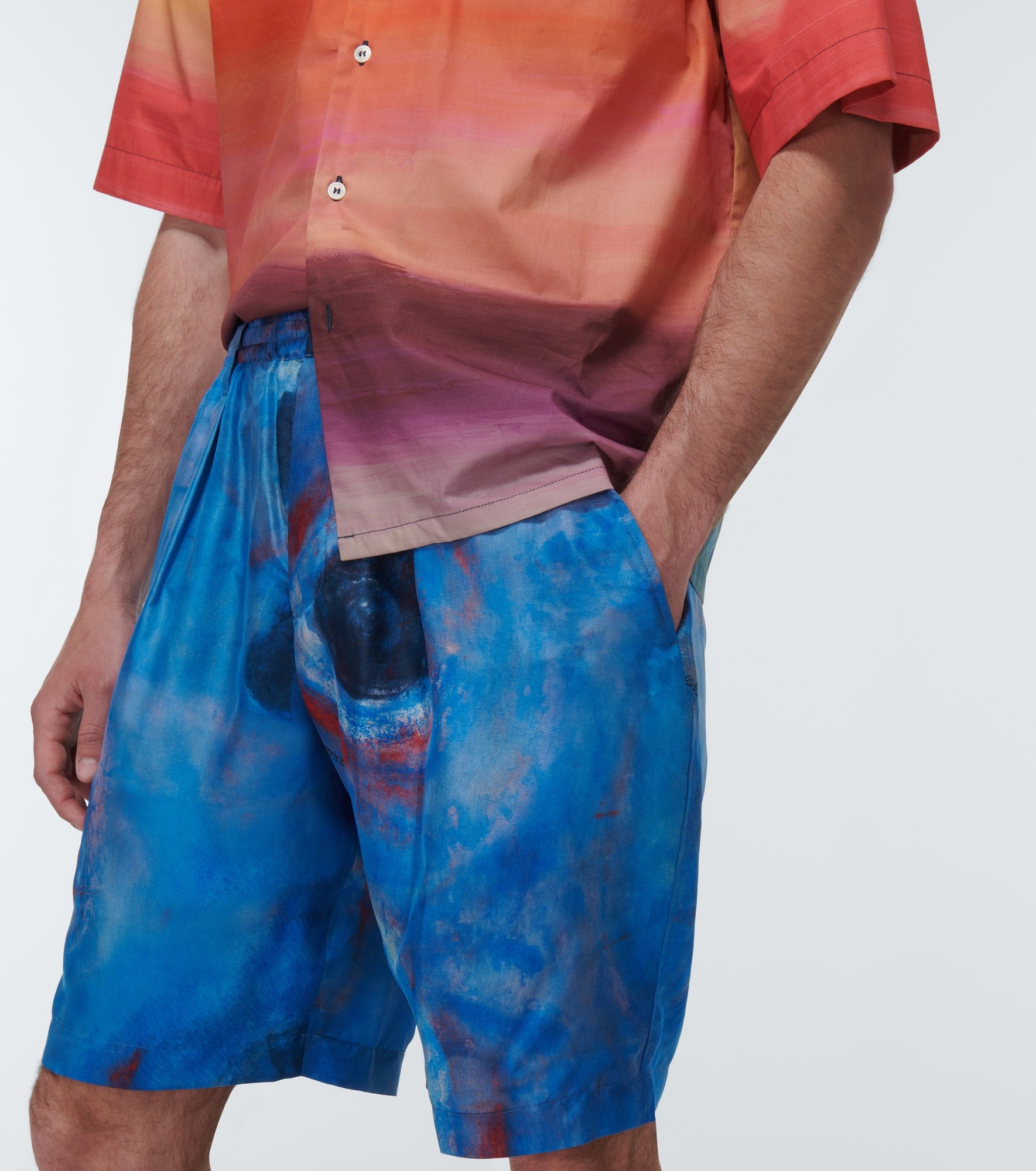 Printed silk shorts - 5