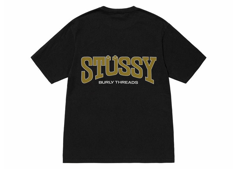 Stüssy Stussy Burly Threads Pigment Dyed Tee Black outlook