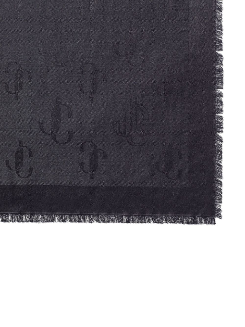 Emani monogram-jacquard silk-blend scarf - 2