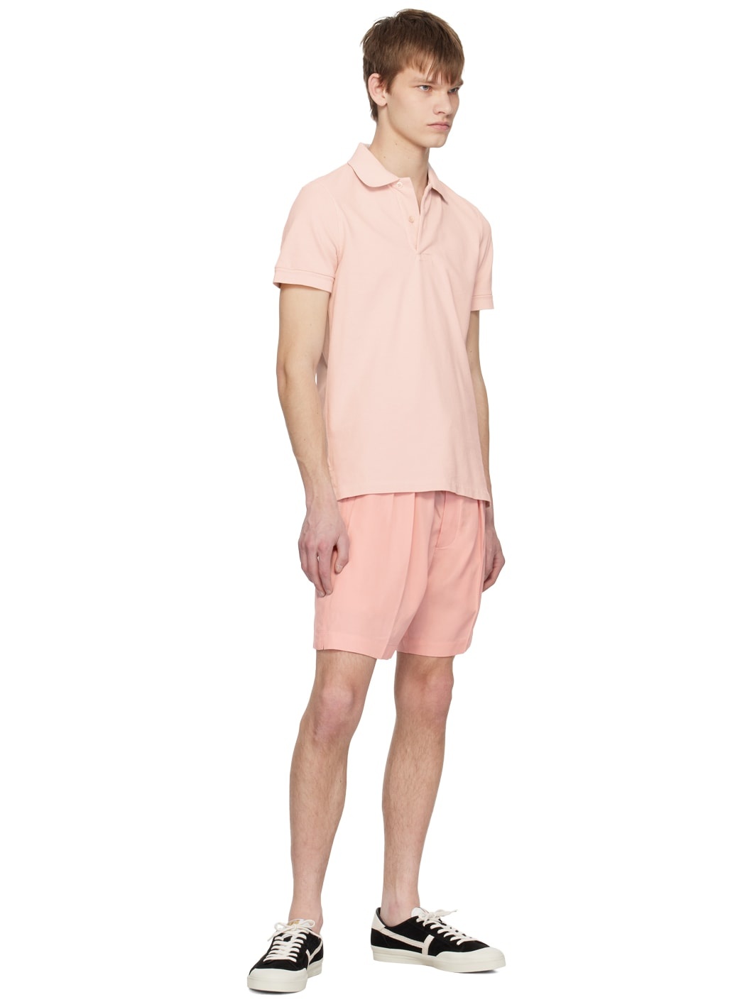 Pink Pleated Shorts - 4