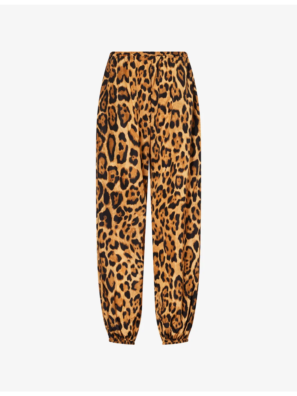 Leopard-Print Balloon Nylon Trousers - 1