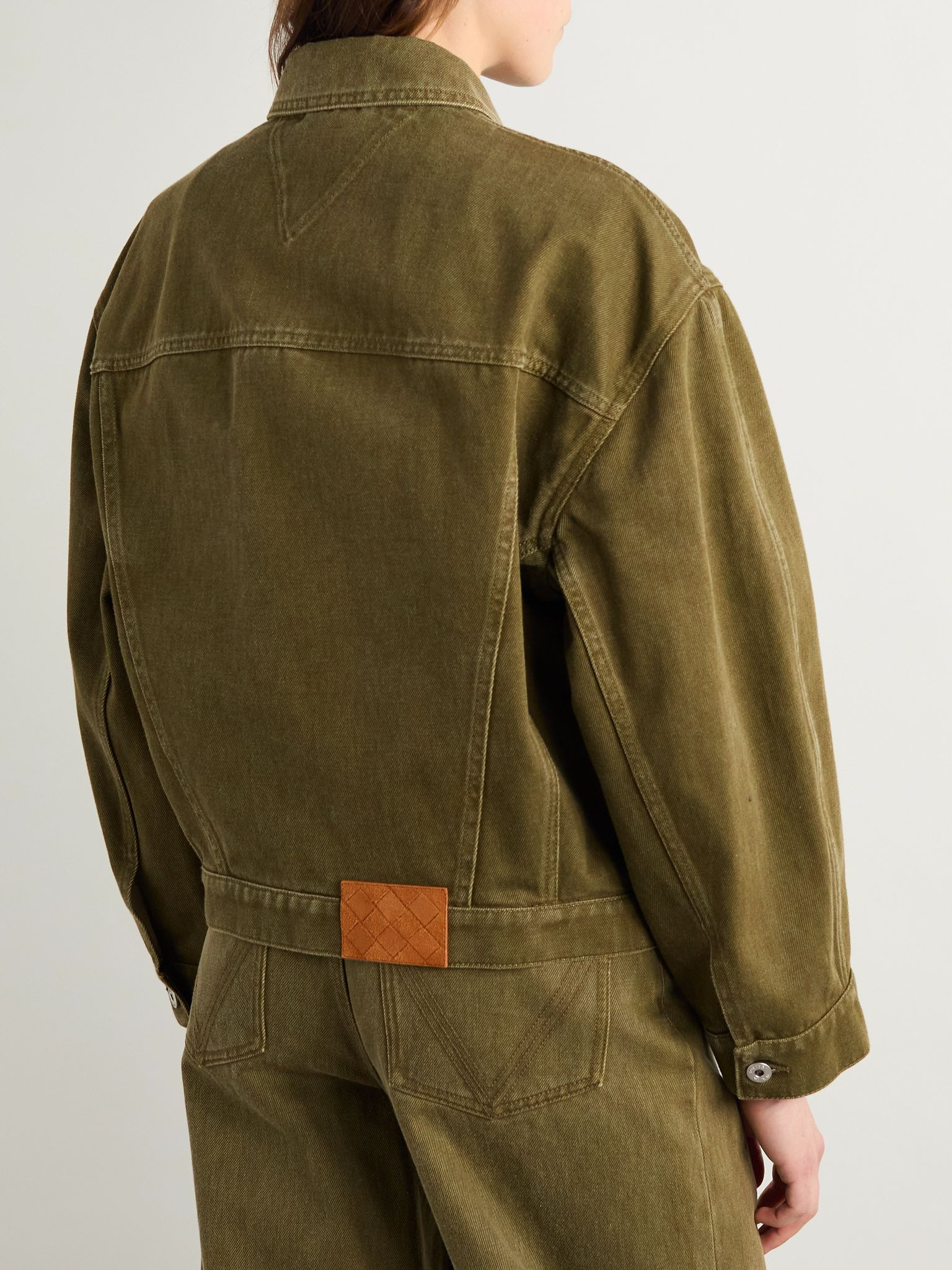 Denim jacket Army green - 4