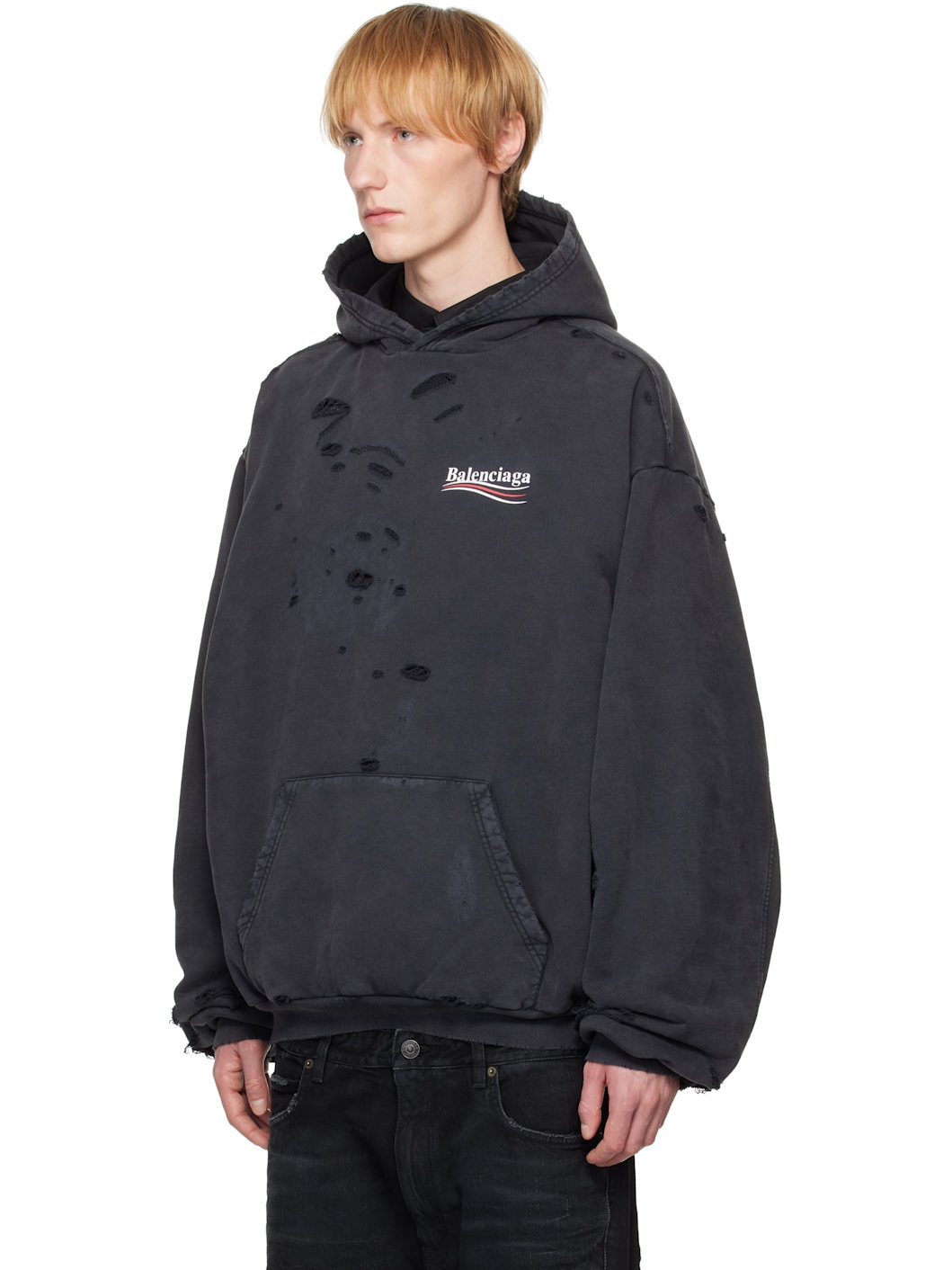 Balenciaga ロゴ パーカー POLITICAL CAMPAIGN LAYERED 関税込 Balenciaga Political Campaign Layered Hoodie Black | eBay