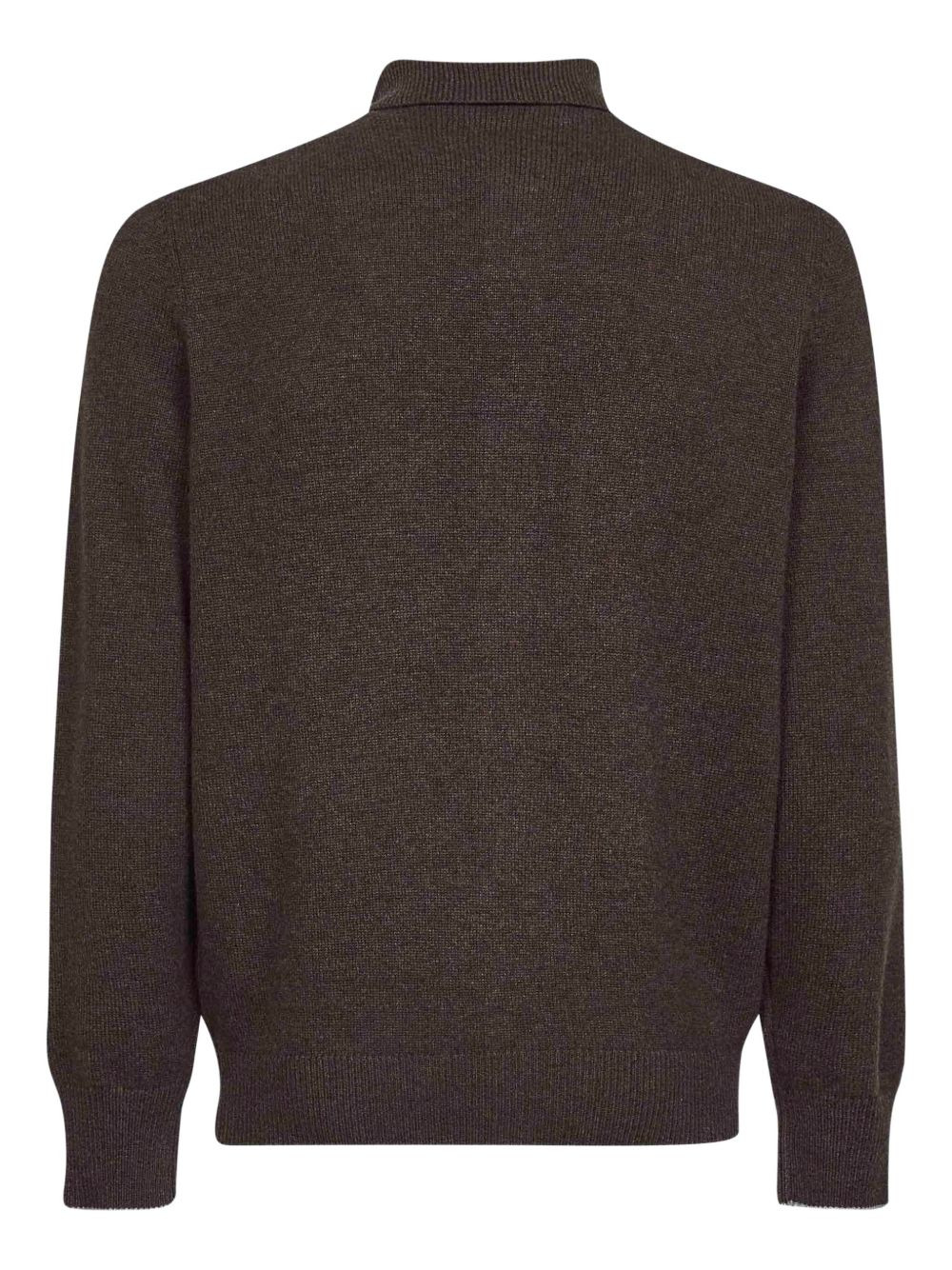 ribbed-collar patch-pocket cardigan - 2
