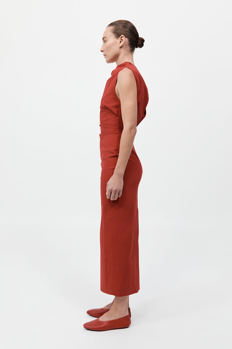 Soft Sculptural Dress - Rosso - 6