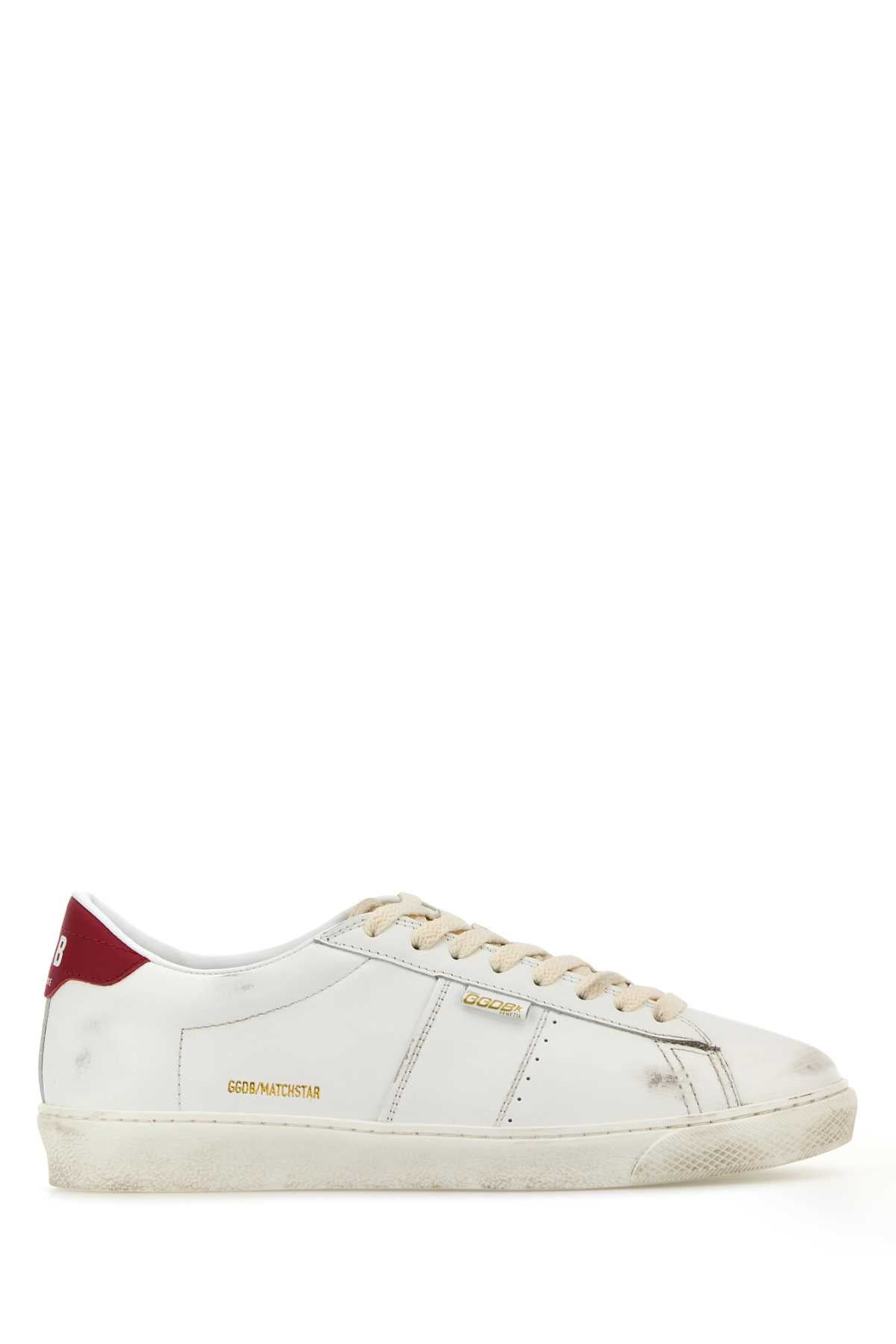 Golden Goose Deluxe Brand Men White Leather Matchstar Sneakers - 1