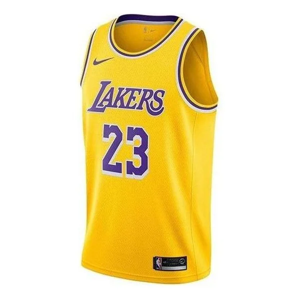Nike x NBA Los Angeles Lakers Icon Edition Swingman Jerseys 'Yellow' AA7100-728 - 1