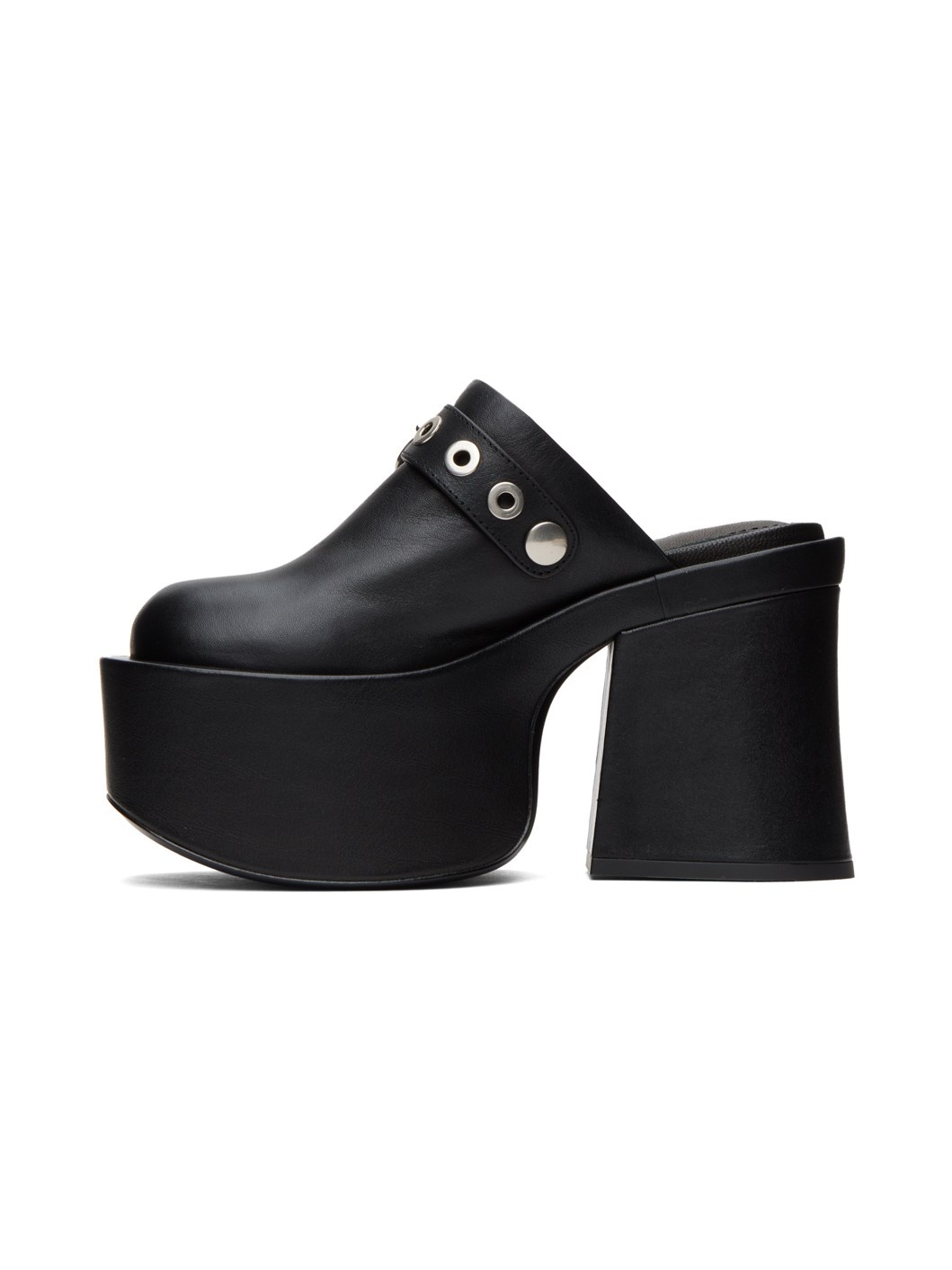 Black 'The J Marc Leather' Mules - 3