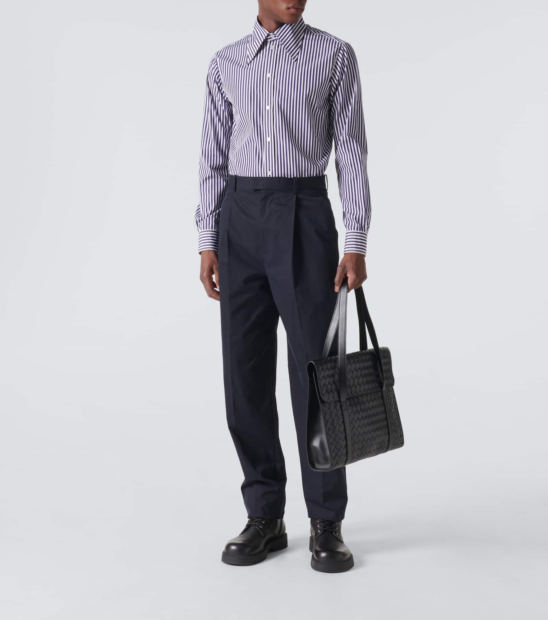 Striped cotton poplin shirt - 2