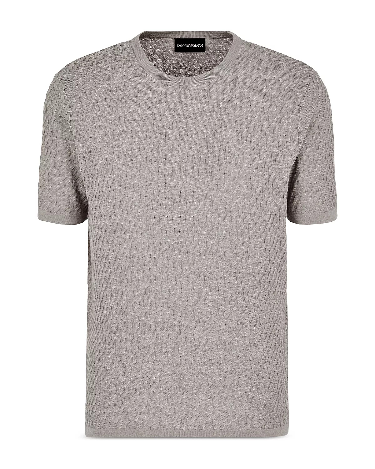 Short Sleeved Jacquard Sweater Tee - 5