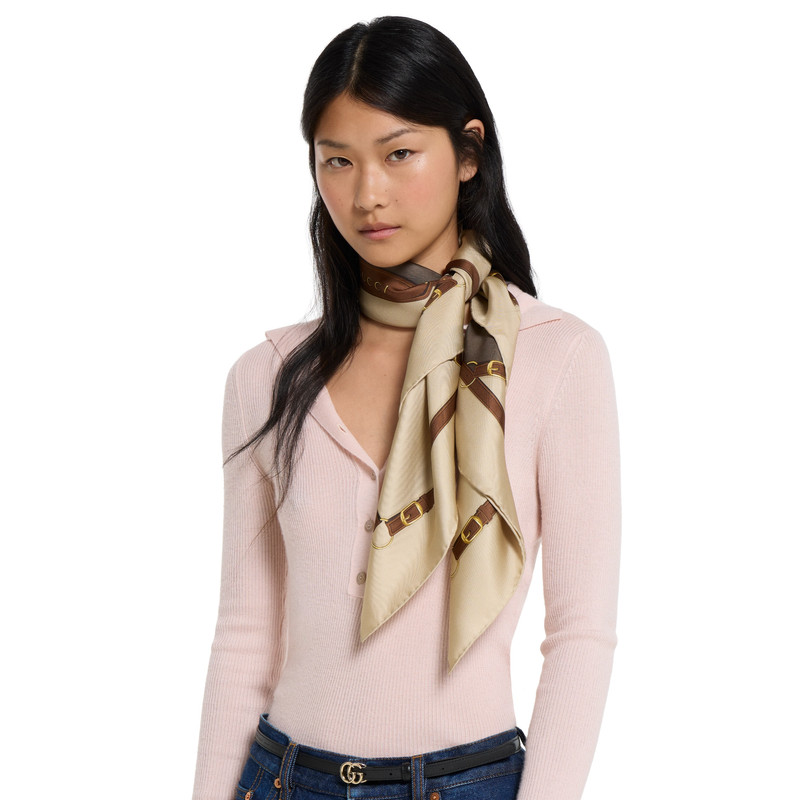 Printed silk twill carré 3