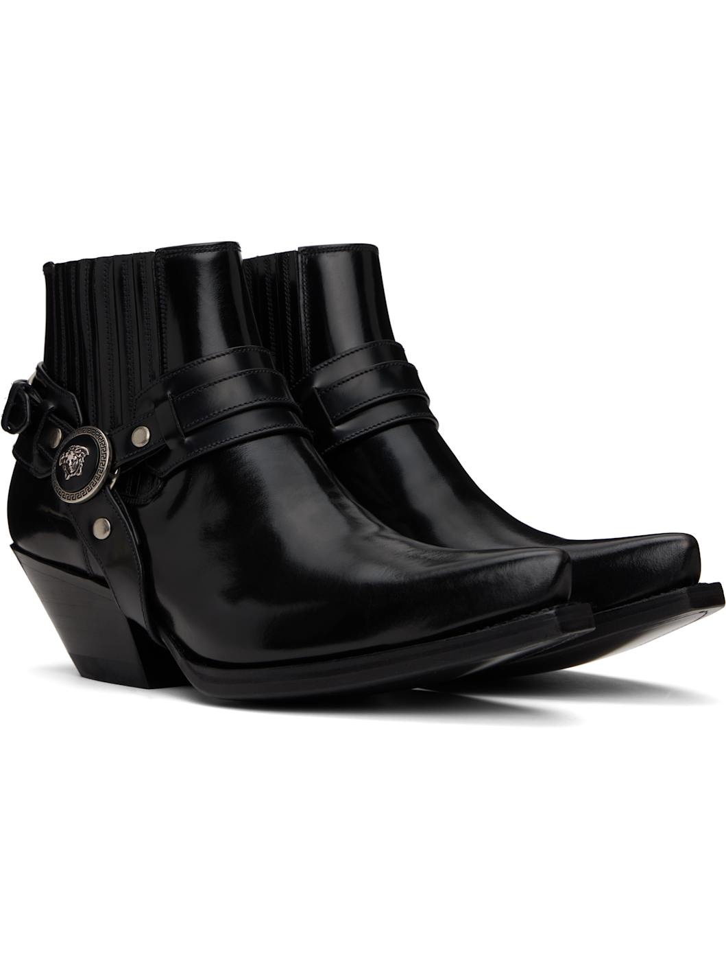 Black Texano Ankle Chelsea Boots - 4