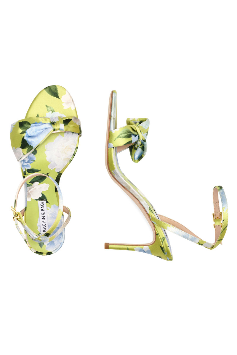 SACHIN & BABI CHELSEA OBI-BOW OPEN TOE - CITRINE PEONIES outlook