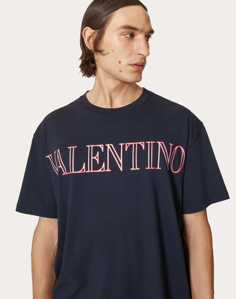 T-SHIRT WITH VALENTINO NEON UNIVERSE PRINT 5