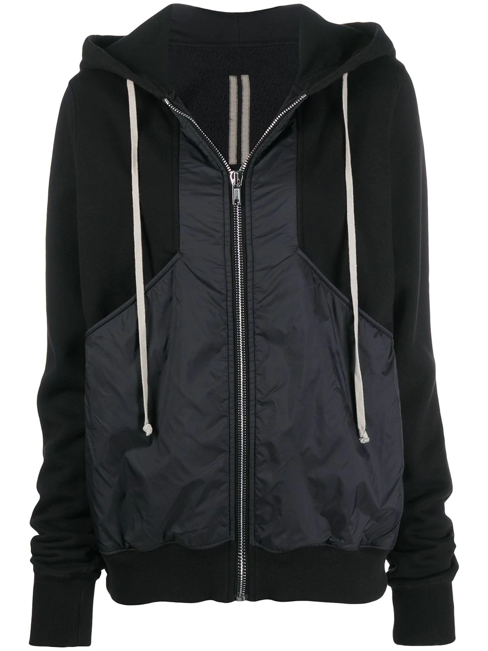 drawstring zipped hoodie - 1