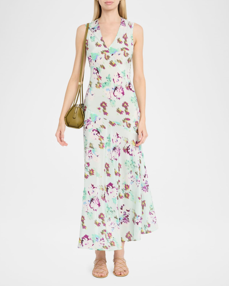 ULLA JOHNSON Elowen Floral Silk Maxi Dress outlook