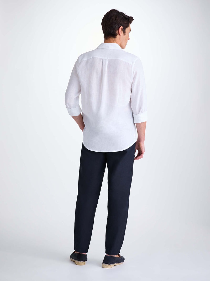 Men's Pants Sydney Linen Navy - 4