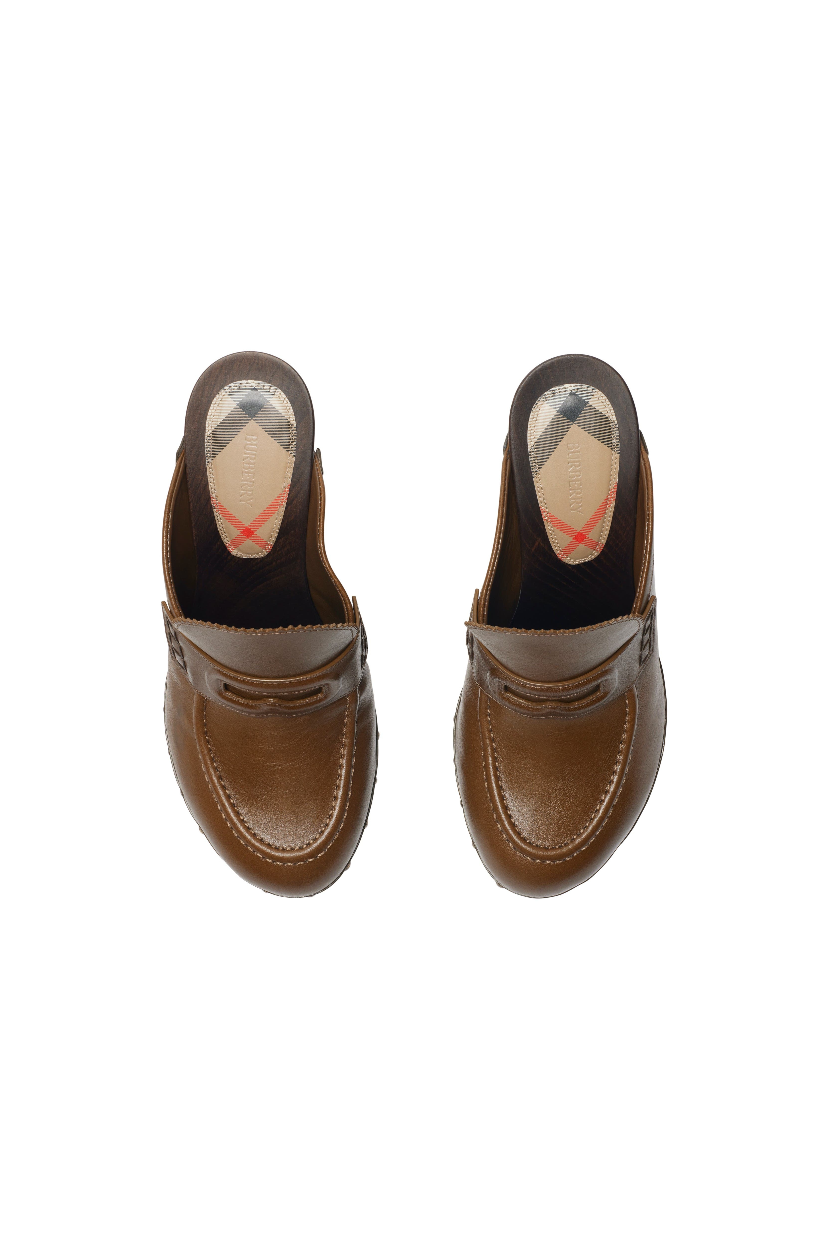 burberry Leather Potter Clogs in Splinter at Nordstrom - 5